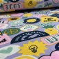 Preview: Jersey | Patches and Stripes | Schriften lavendel bunt